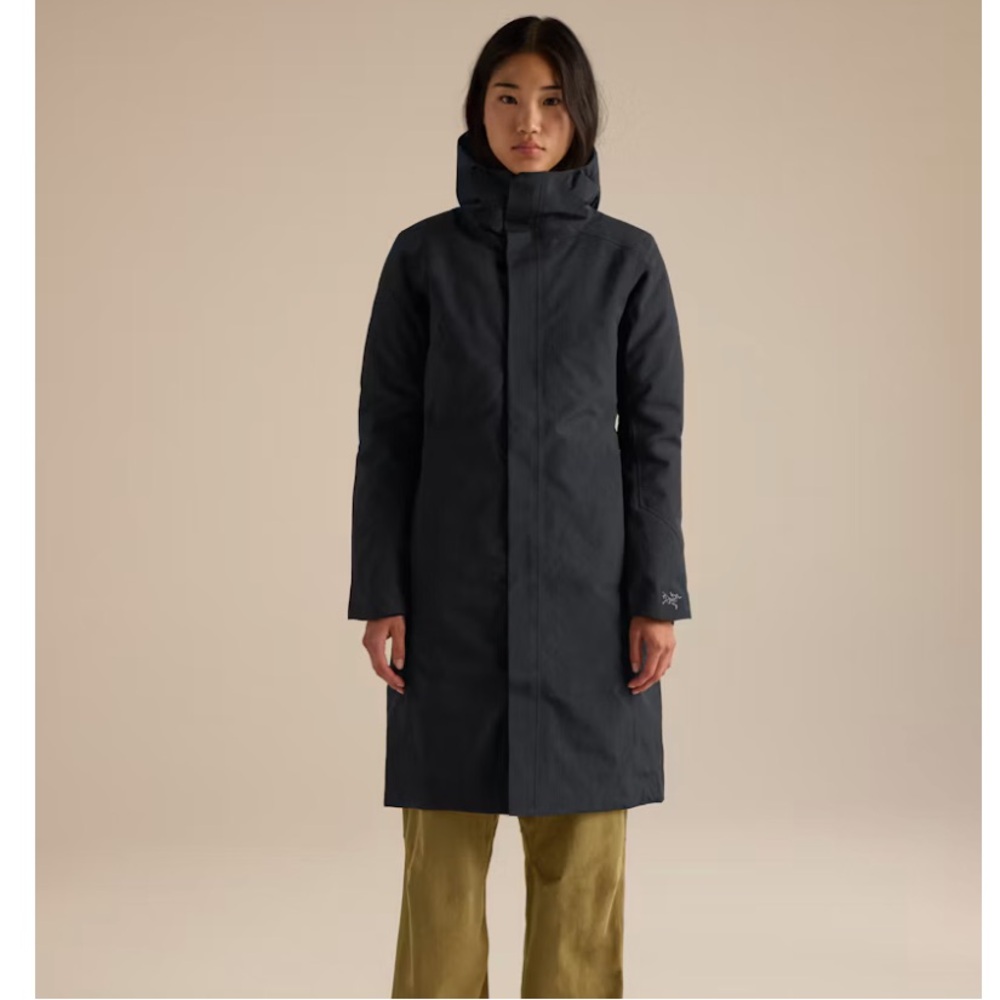 Arc’teryx Patera Parka Women XS Black Hooded 750 Down Filled Gore Tex Windproof